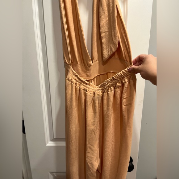 NWT Parisian multi-way tie peach Jumpsuit OS fits M-XL - Picture 8 of 14